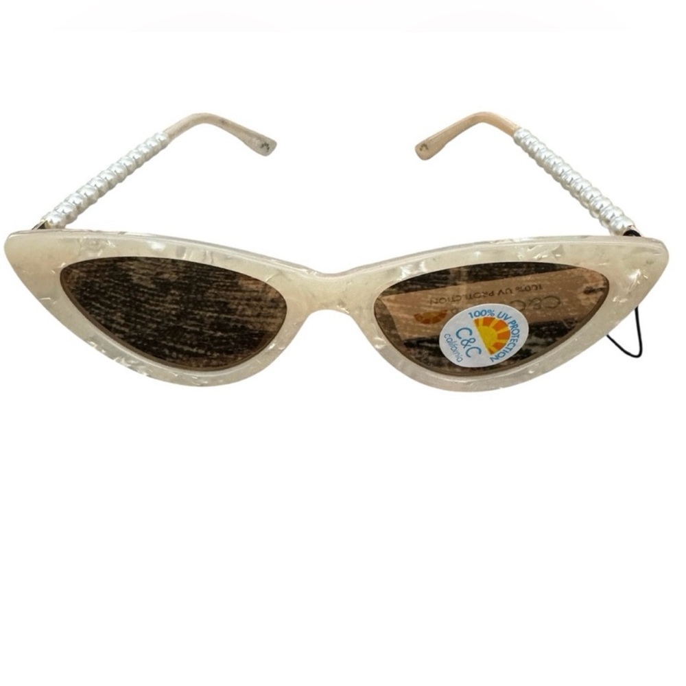 C&C California Marbled Beige Cat-Eye Sunglasses